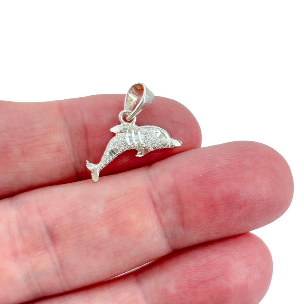 Vintage Sterling Silver 925 Dolphin Pendant